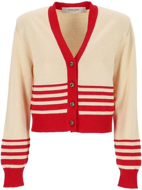 Sesame beige front button cardigan GOLDEN GOOSE | GWP02155P00183215722